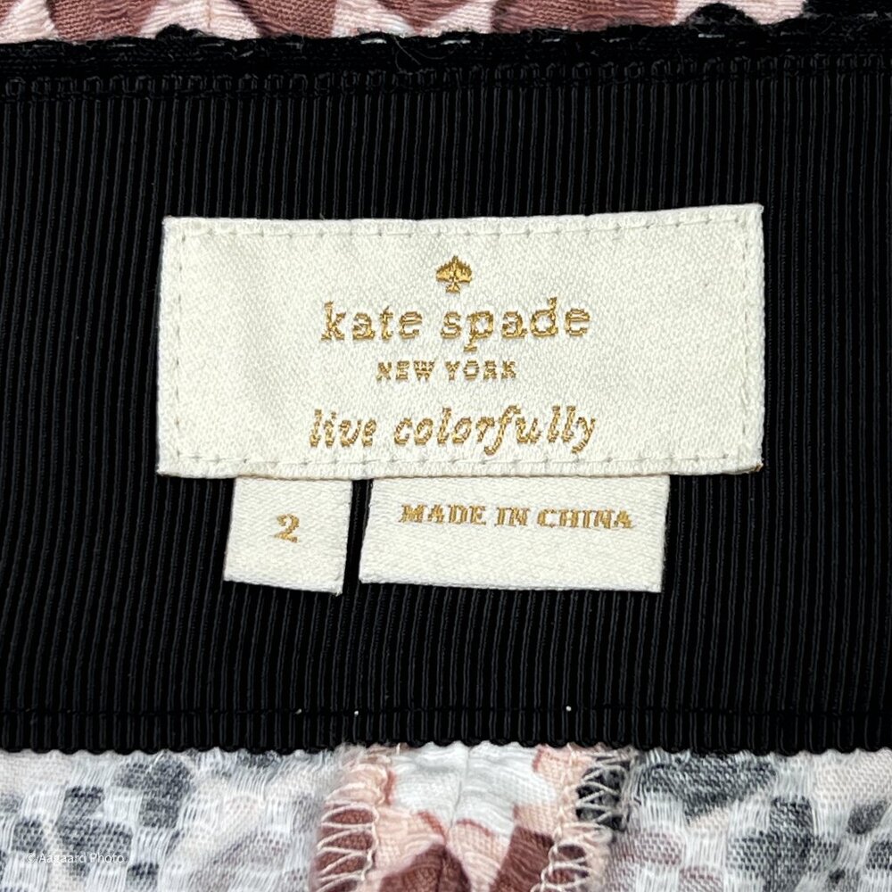 kate spade New York Floral Mosaic Jacquard Shorts Retro Size 2 - NWOT - Picture 6 of 7